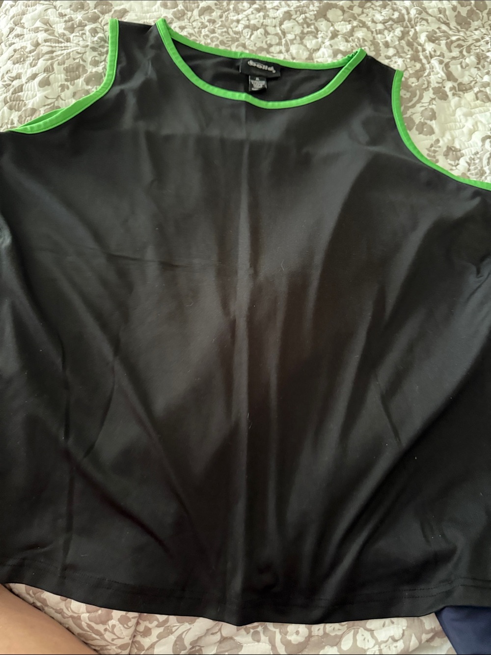 bolle Black Tank with Bright Green Trim